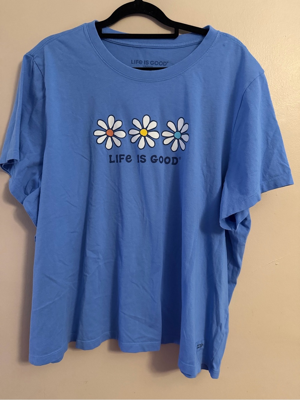 Life is Good Blue Daisy Graphic Tee